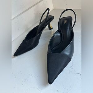 Zara kitten heeled‎ slingback shoes sz 9